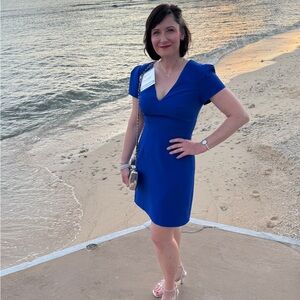 Milly Cobalt Blue Short Sleeve Dress
